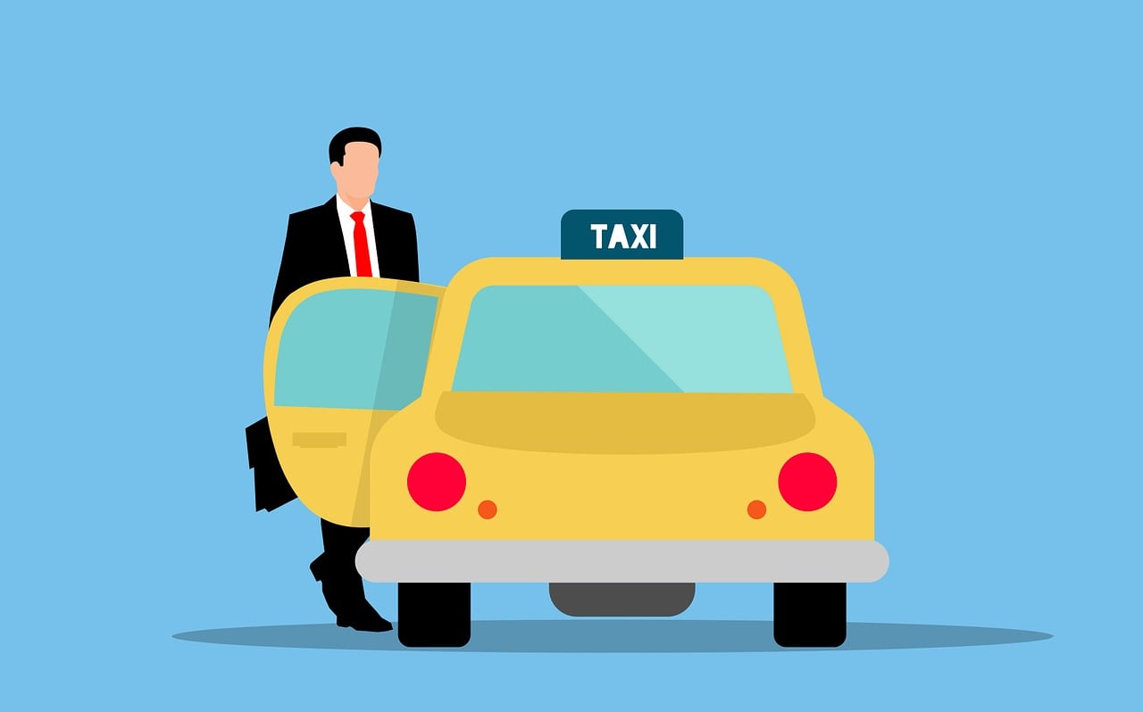 Free taxi passenger transportation vector