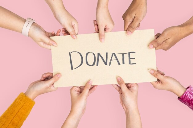 Free photo donate sign for charity campaign