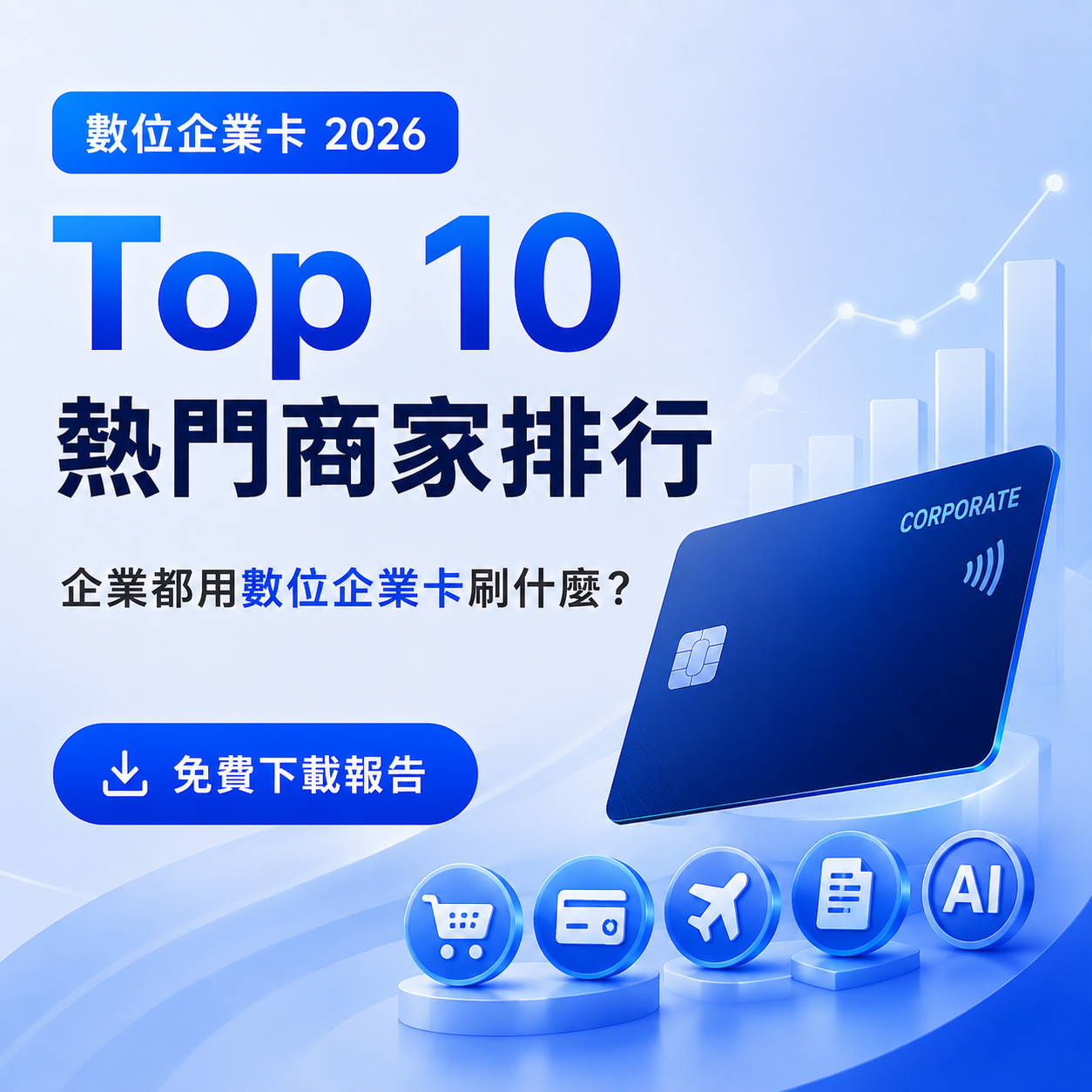 數位企業卡 top10 商家排行